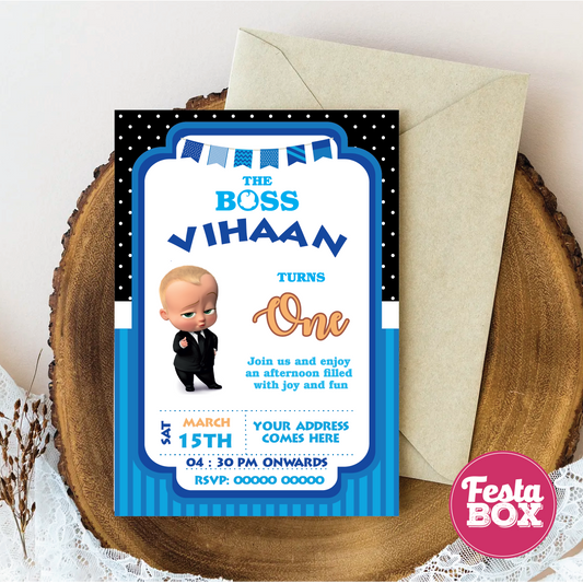 e-Invite for Birthday Party - Boss Baby Theme - Option 1