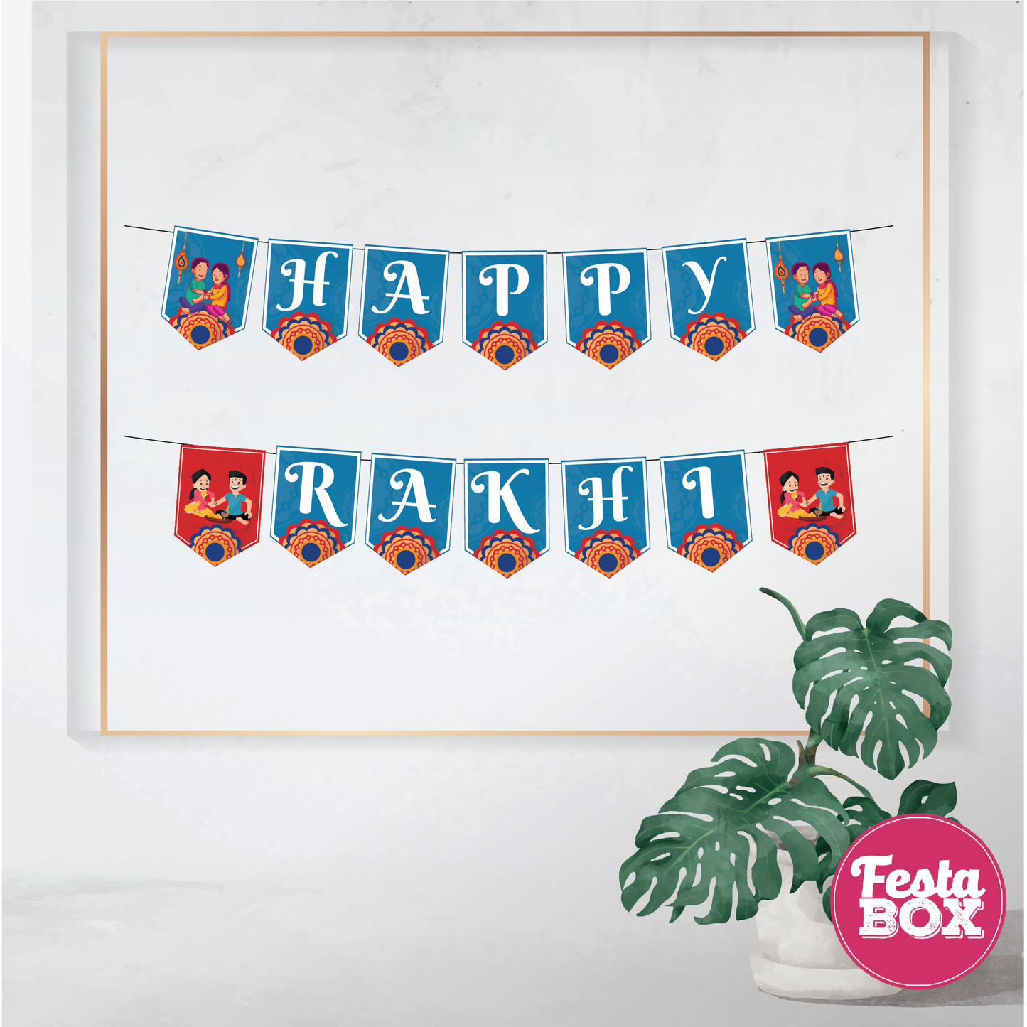 Background Banner for Rakhi celebration - Happy Rakshabandhan