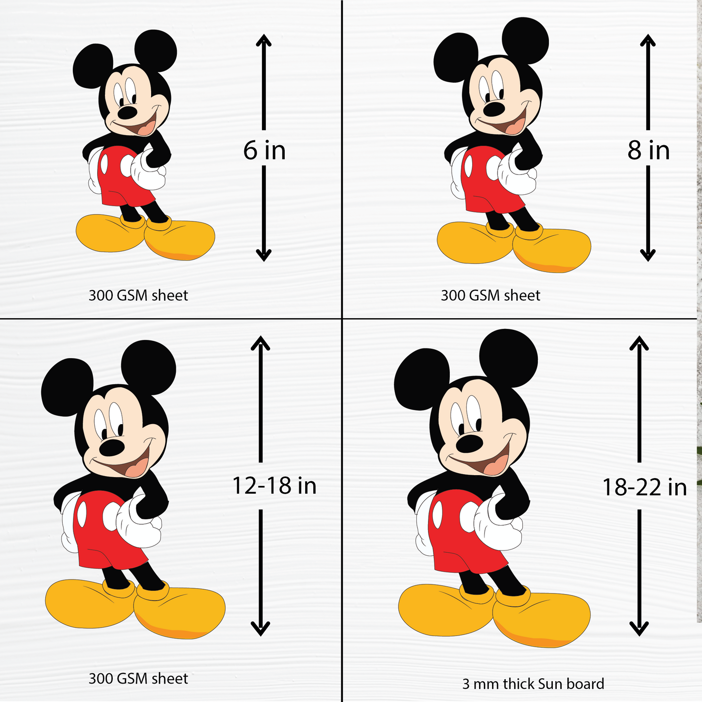 Birthday party cutouts - Mickey Mouse Theme