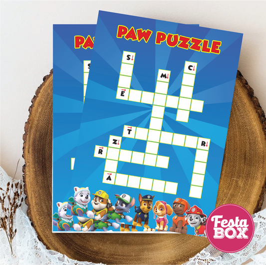 Birthday Game -Paw Puzzle - Paw Patrol Theme (Set of 6)