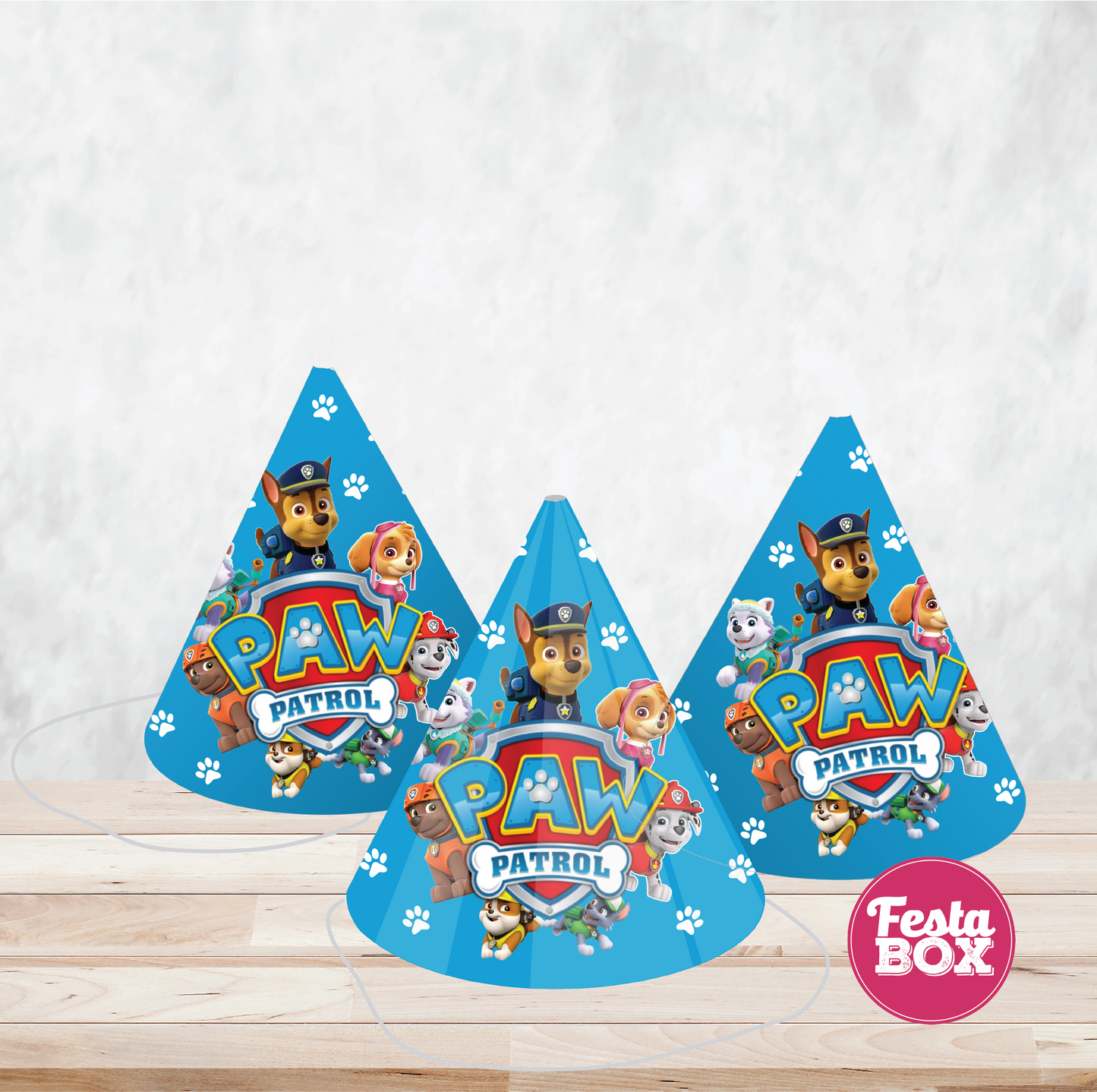 Birthday Celebration Caps - Paw Patrol Theme (Set of 6) - option 1