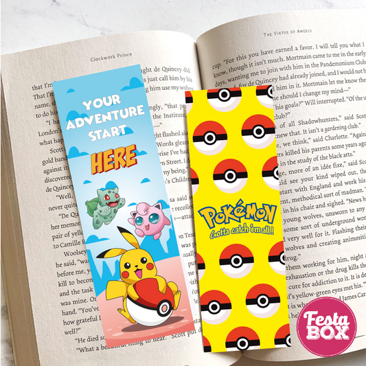 Bookmark – Pokemon Birthday Party Theme (Set of 6 pairs)