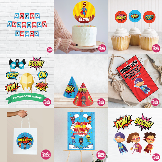 Birthday Party Box - Superhero Theme