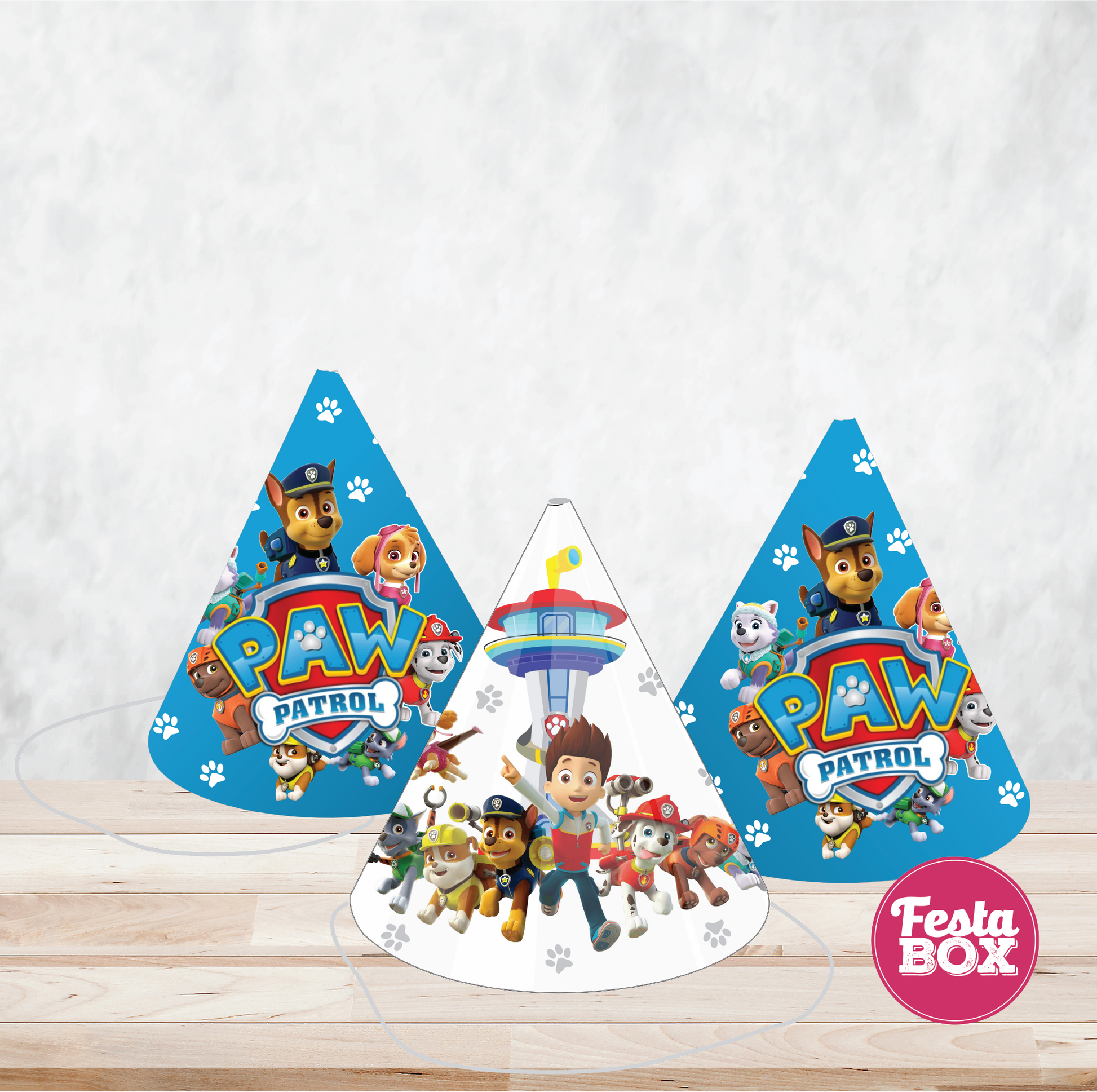 Birthday Celebration Caps - Paw Patrol Theme (Set of 6) - Assorted