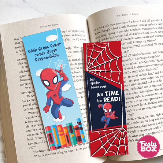 Bookmark – Spiderman Birthday Party Theme (Set of 6 pairs)