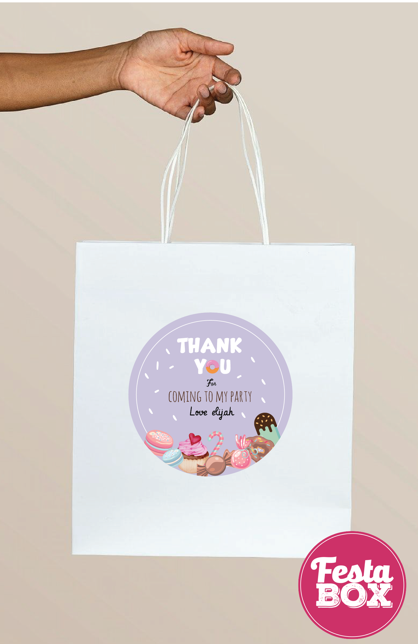 Return Gift Bags for Birthday Party - Candyland Theme - Option 1