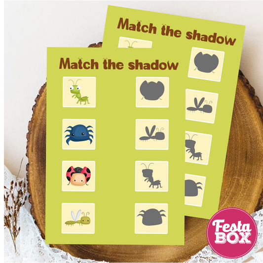 Birthday Game - Match the Following - Bugs Theme (Set of 6)