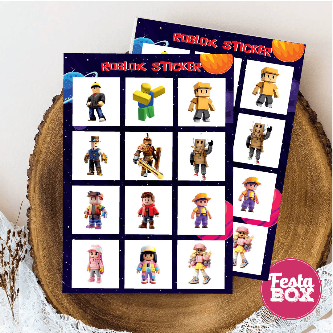 Return Gift Items for Birthday Party - Sticker Sheets - Roblox Theme