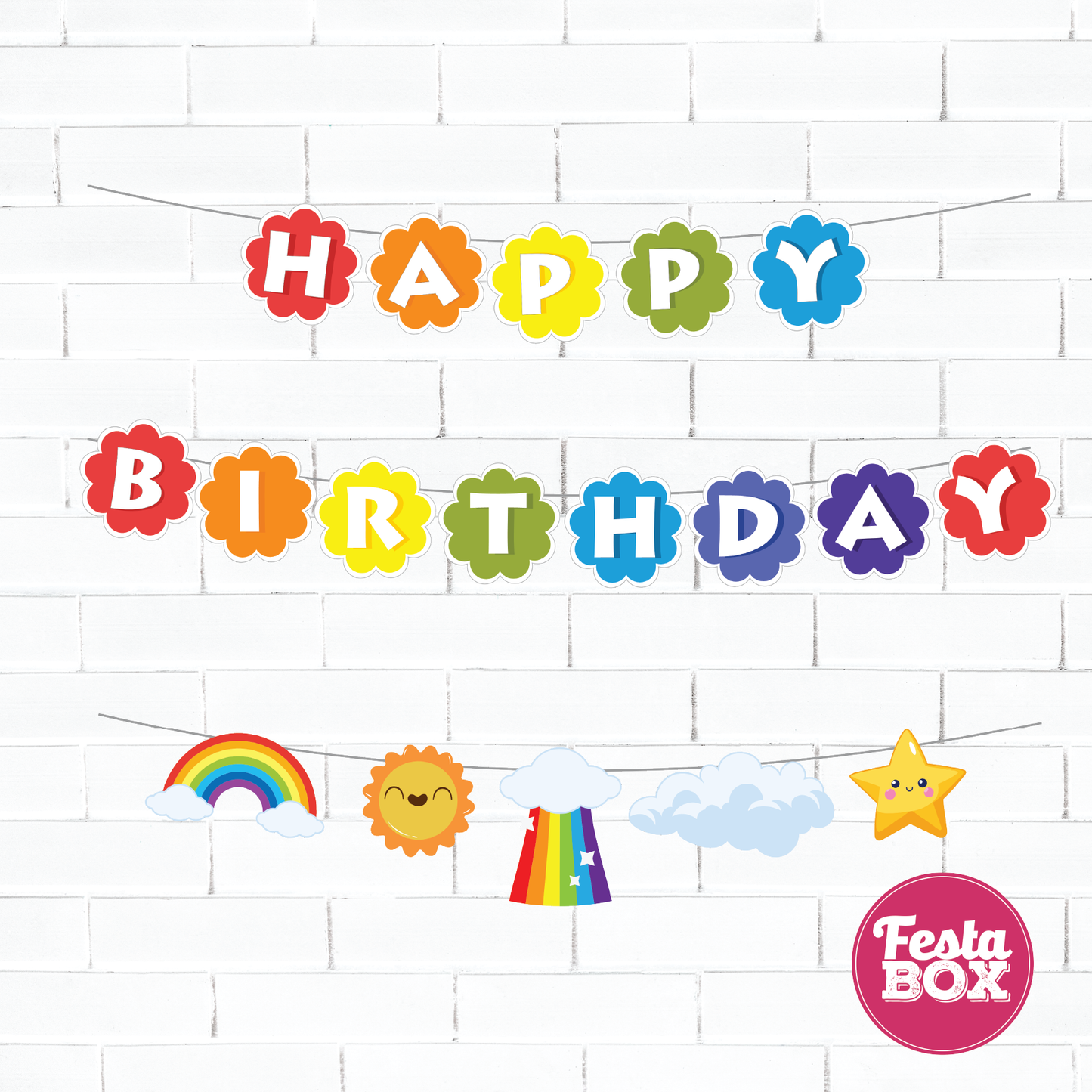 Birthday Party Box - Rainbow Theme