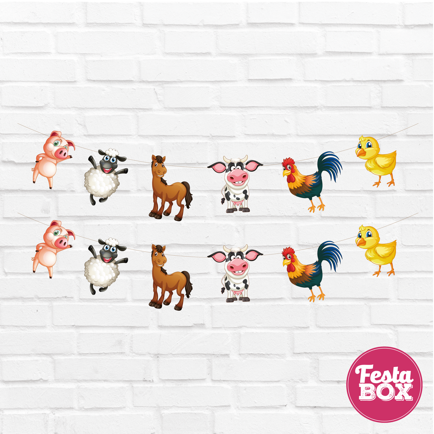 Themed cutout strings- Farm Animal Theme by Festabox - Option 1