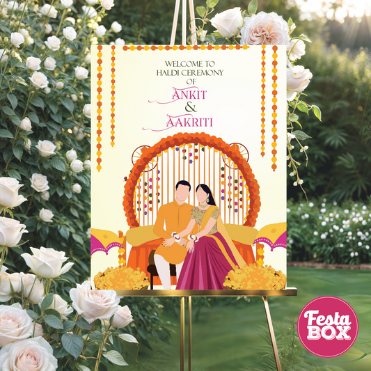 Haldi welcome board design 2