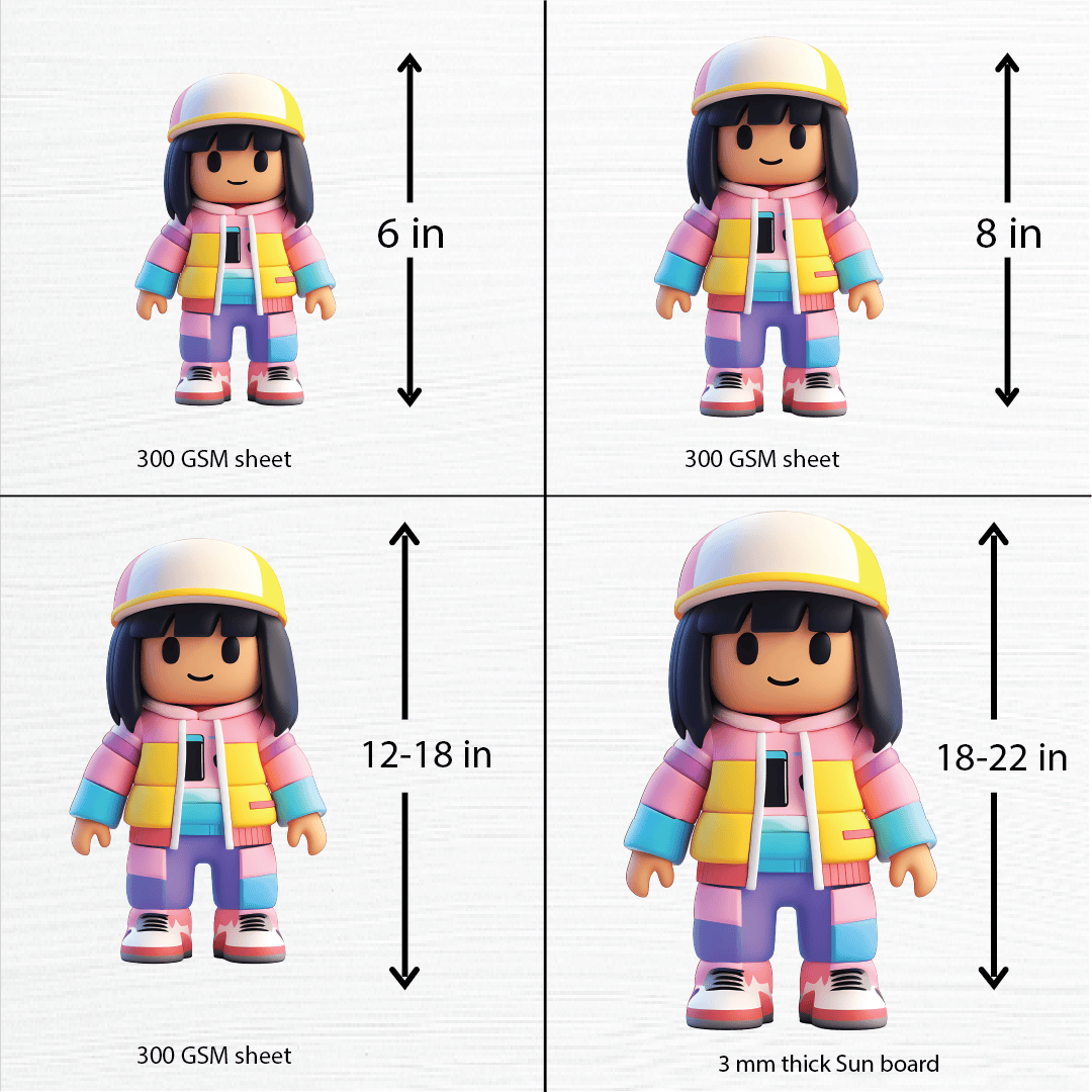 Birthday party cutouts - Roblox Theme