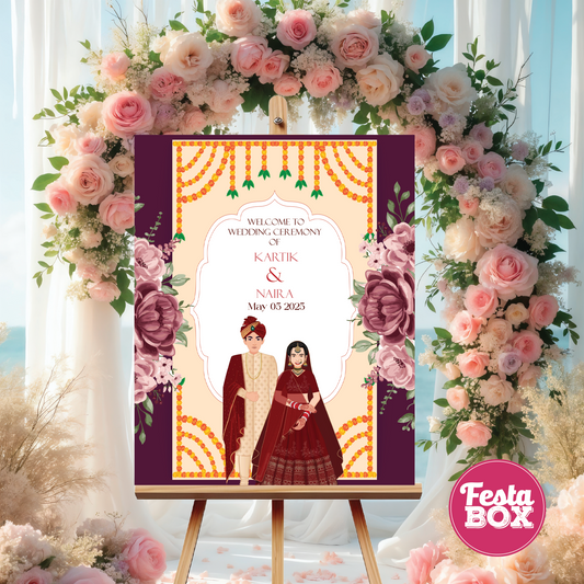 Wedding welcome board design 1