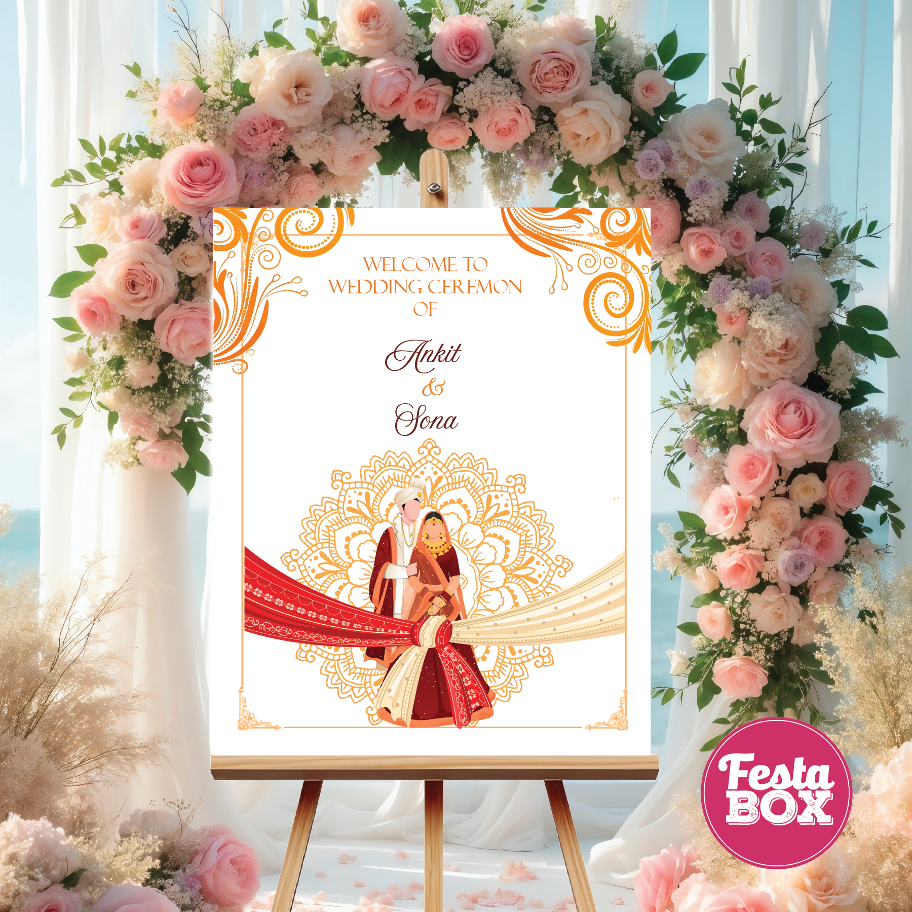 creative wedding welcome board