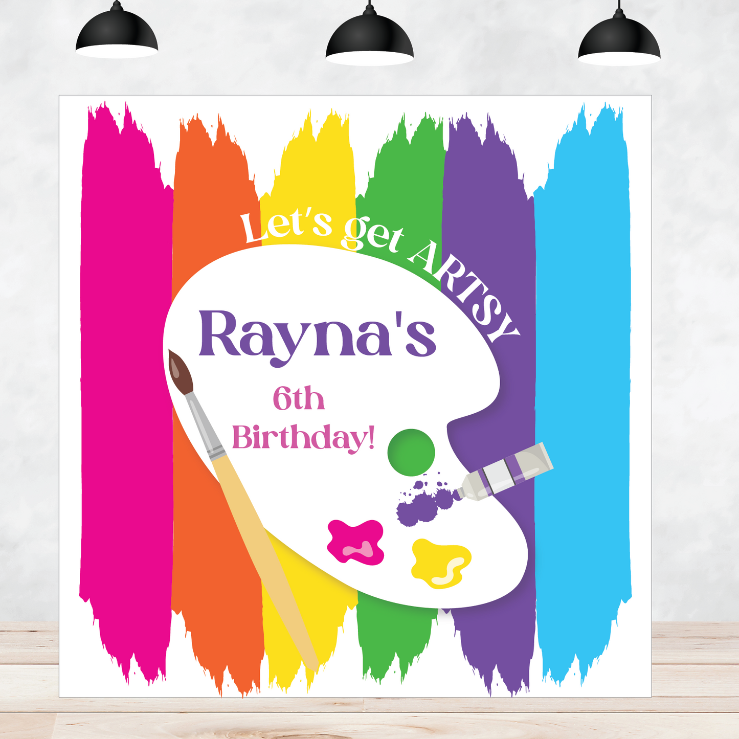 Art theme birthday Backdrop - option 1