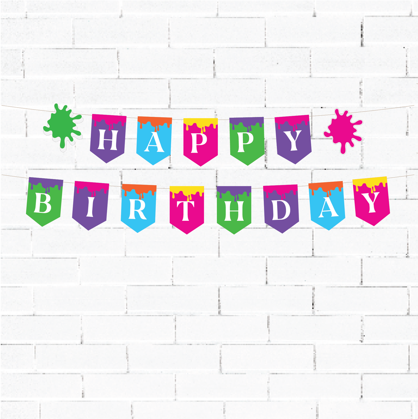 Background Banner for Birthday Party Decoration - Art Theme Option 2