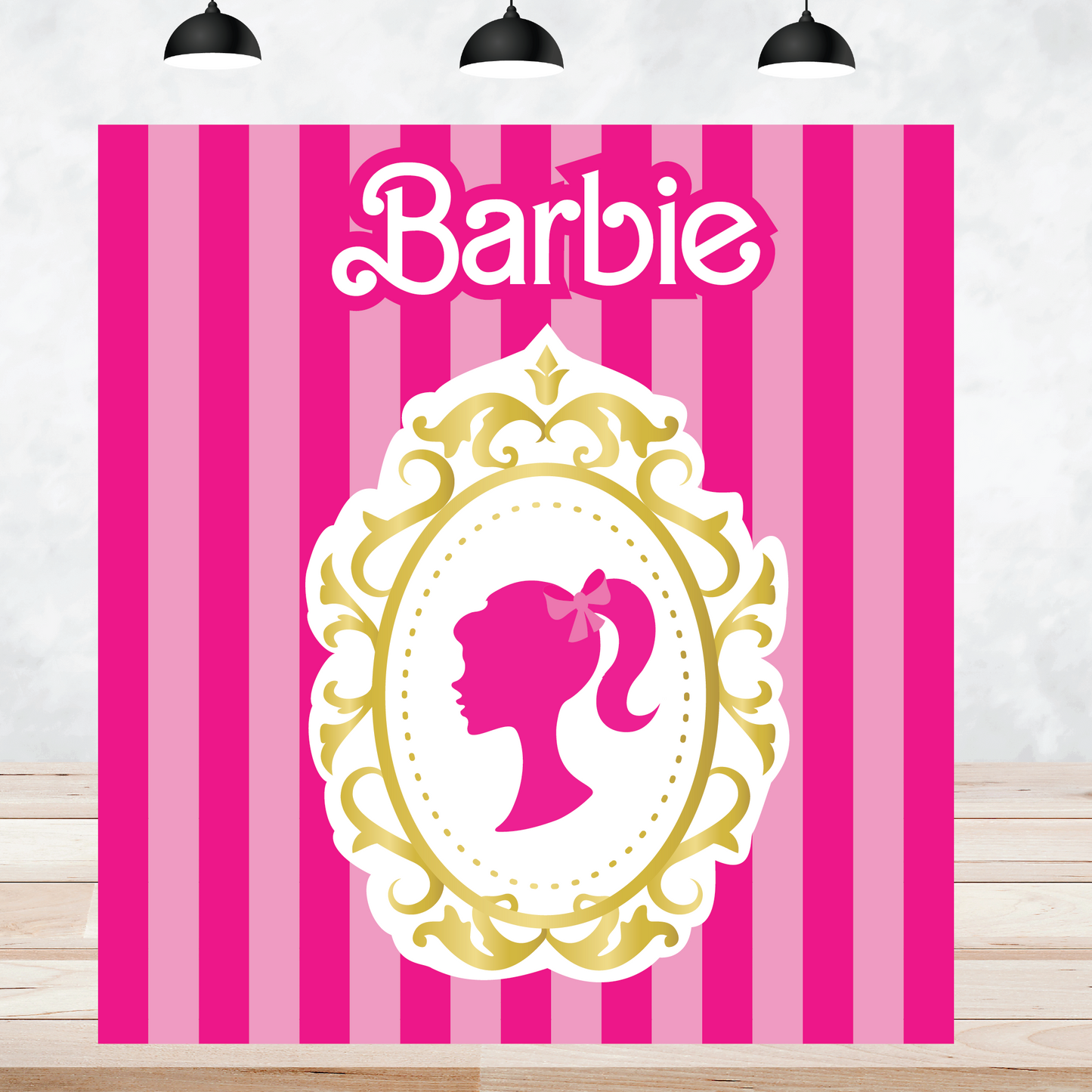 Backdrop for Birthday Party - Barbie Theme