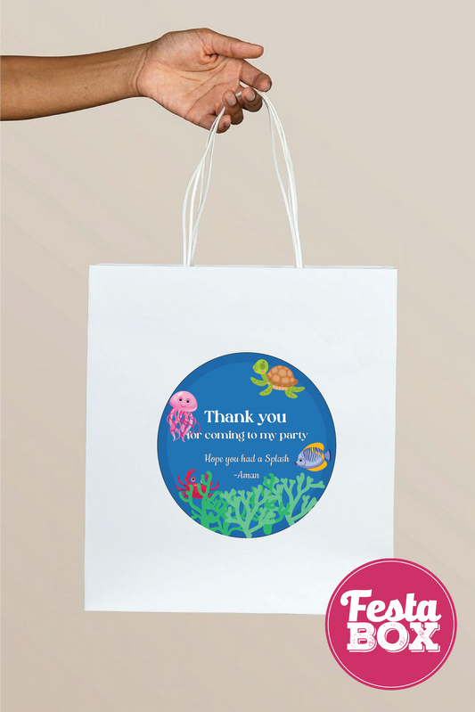 Return Gift Bags for Birthday Party - Under the Sea Theme (Set of 6) - Option 1