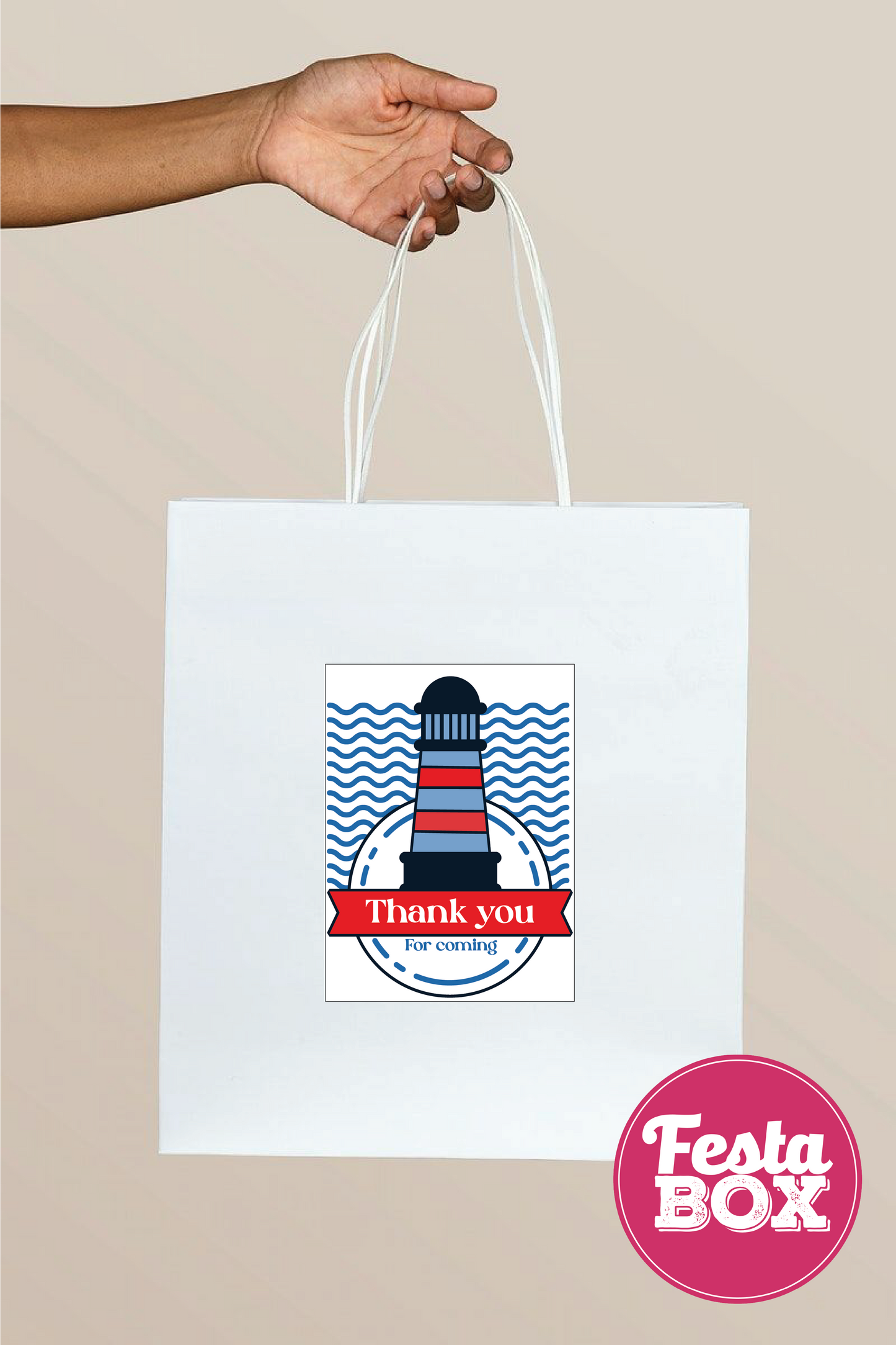 Return Gift Bags for Birthday Party - Nautical Theme - Option 1