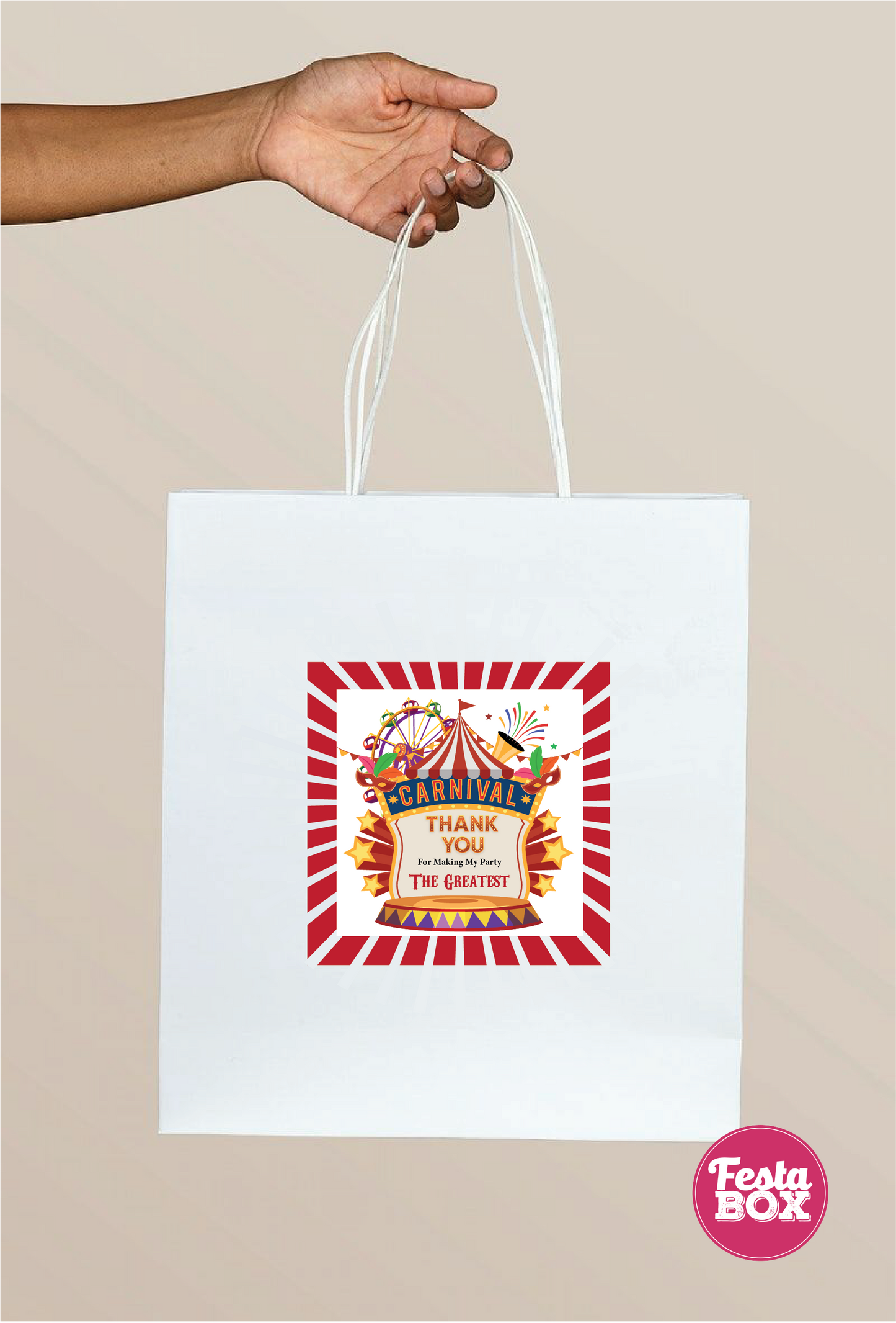 Return Gift Bags for Birthday Party - Carnival Theme (Set of 6) - Option 2
