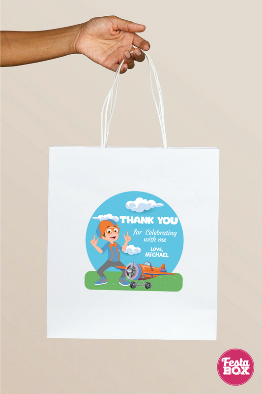 Return Gift Bags for Birthday Party - Blippi Theme - Option 2