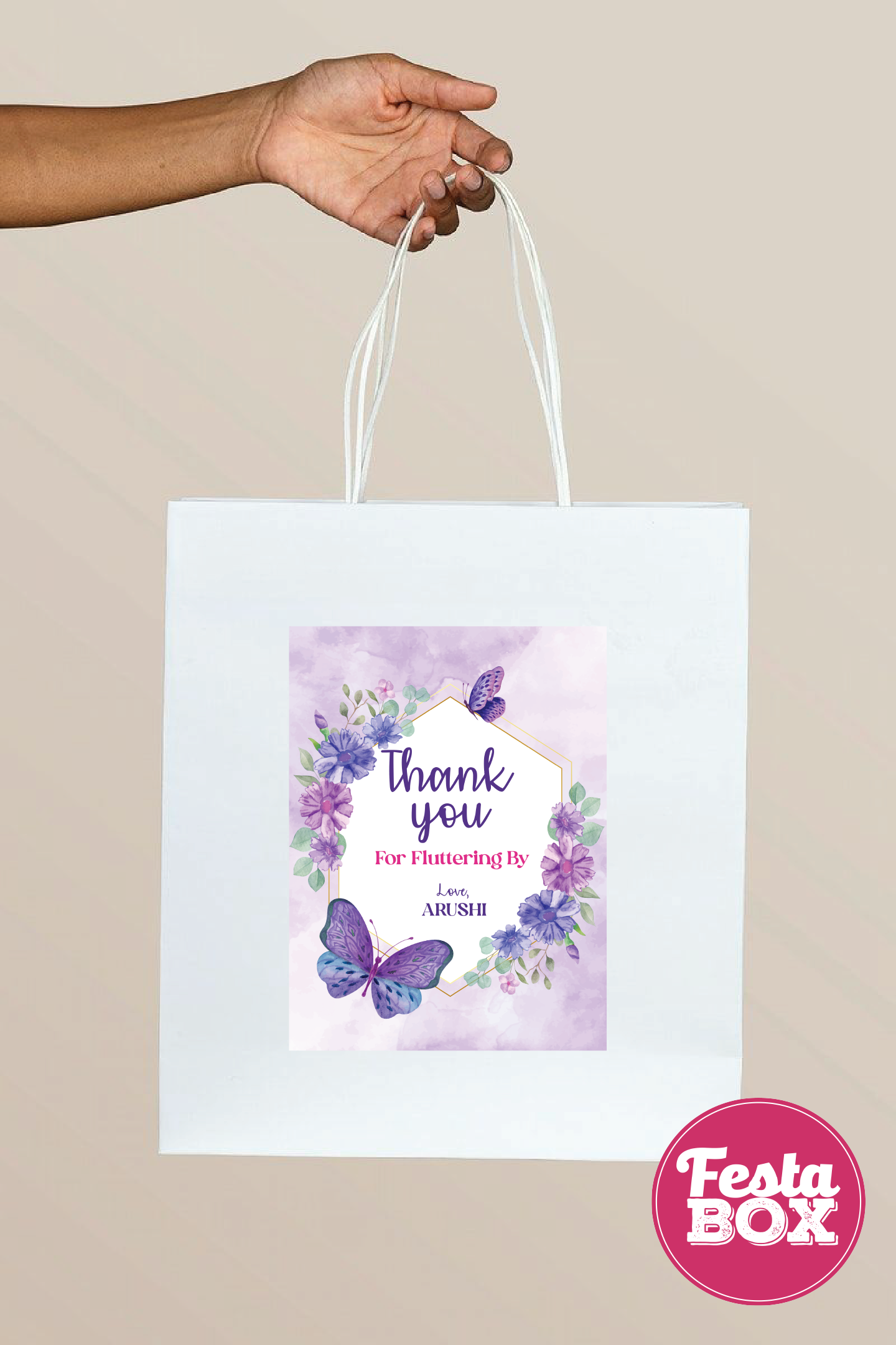 Return Gift Bags for Birthday Party - Butterfly Theme - Option 1