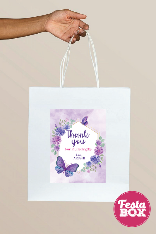 Return Gift Bags for Birthday Party - Butterfly Theme - Option 1