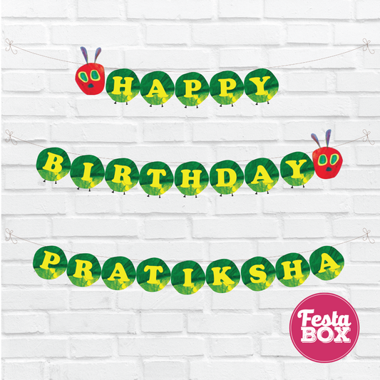 Background Banner for Birthday Party - The Very Hungry Caterpillar Theme by Festabox - Option 2