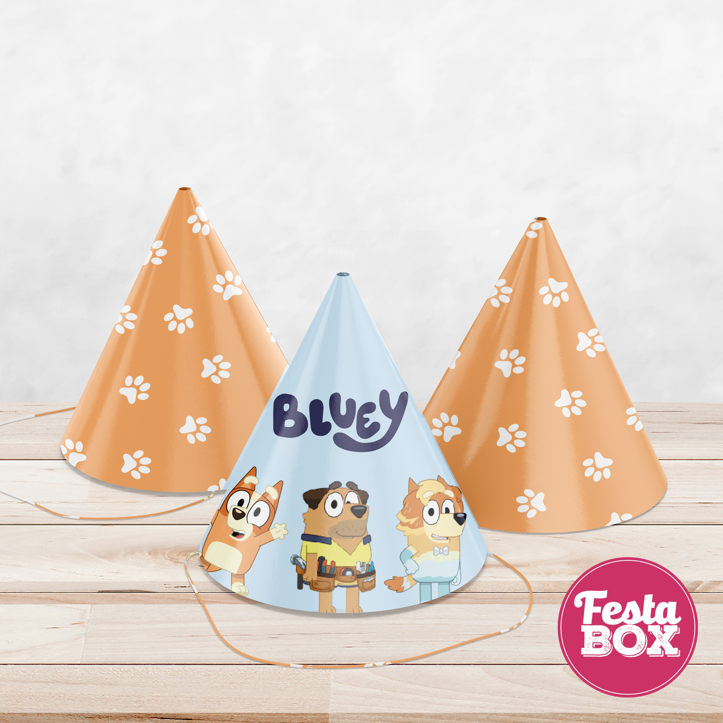 Birthday Celebration Caps - Bluey Theme (Set of 6) - Assorted