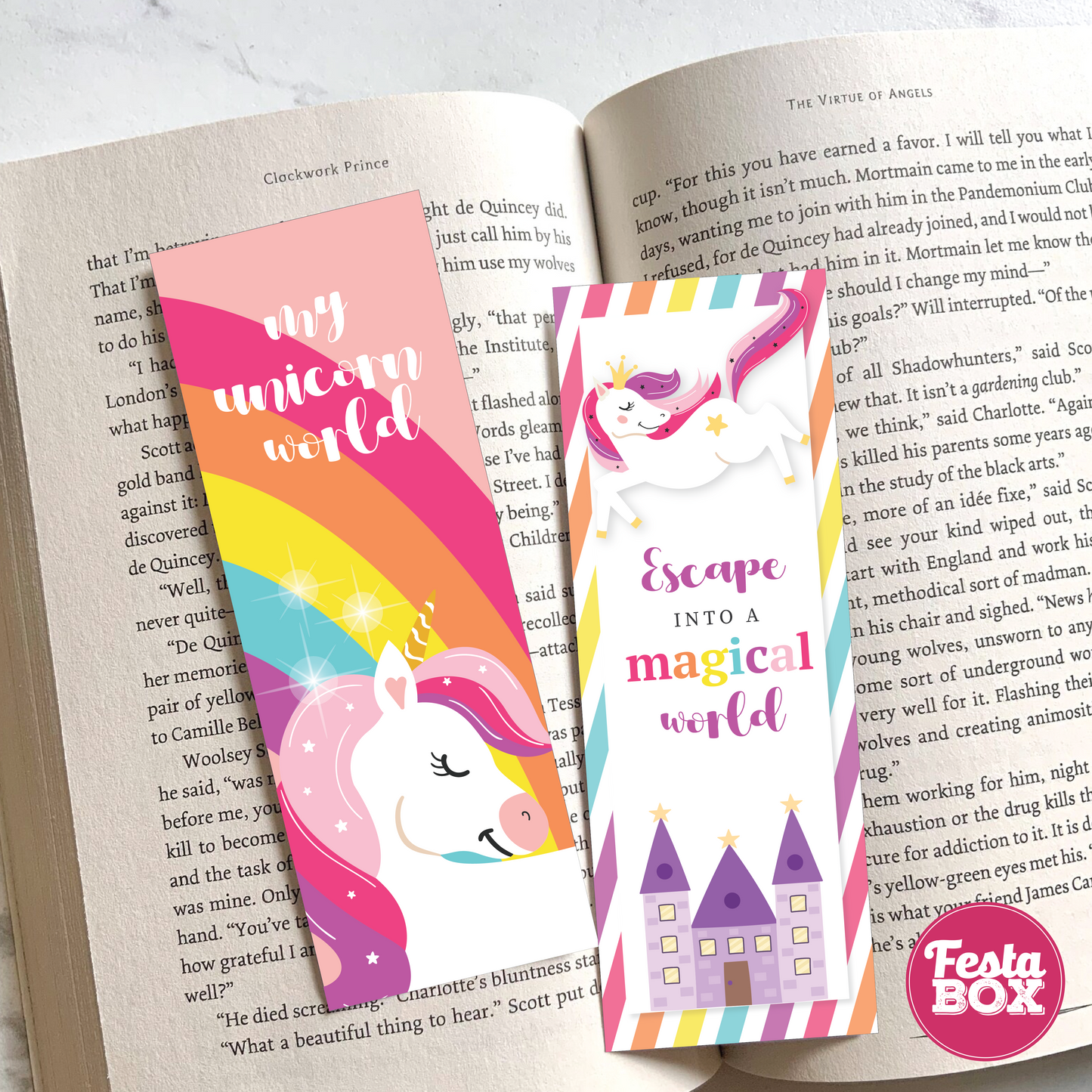 Bookmark – Unicorn Birthday Party Theme (Set of 6)