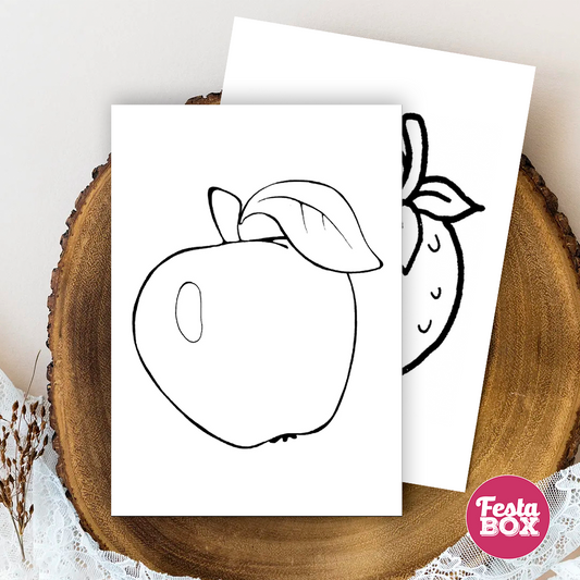 Birthday Game - Colouring Sheet (2 per set) - Fruit Theme (Set of 6)