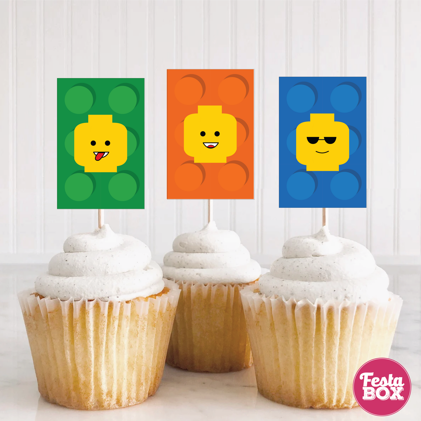 Cupcake Toppers - Lego Theme
