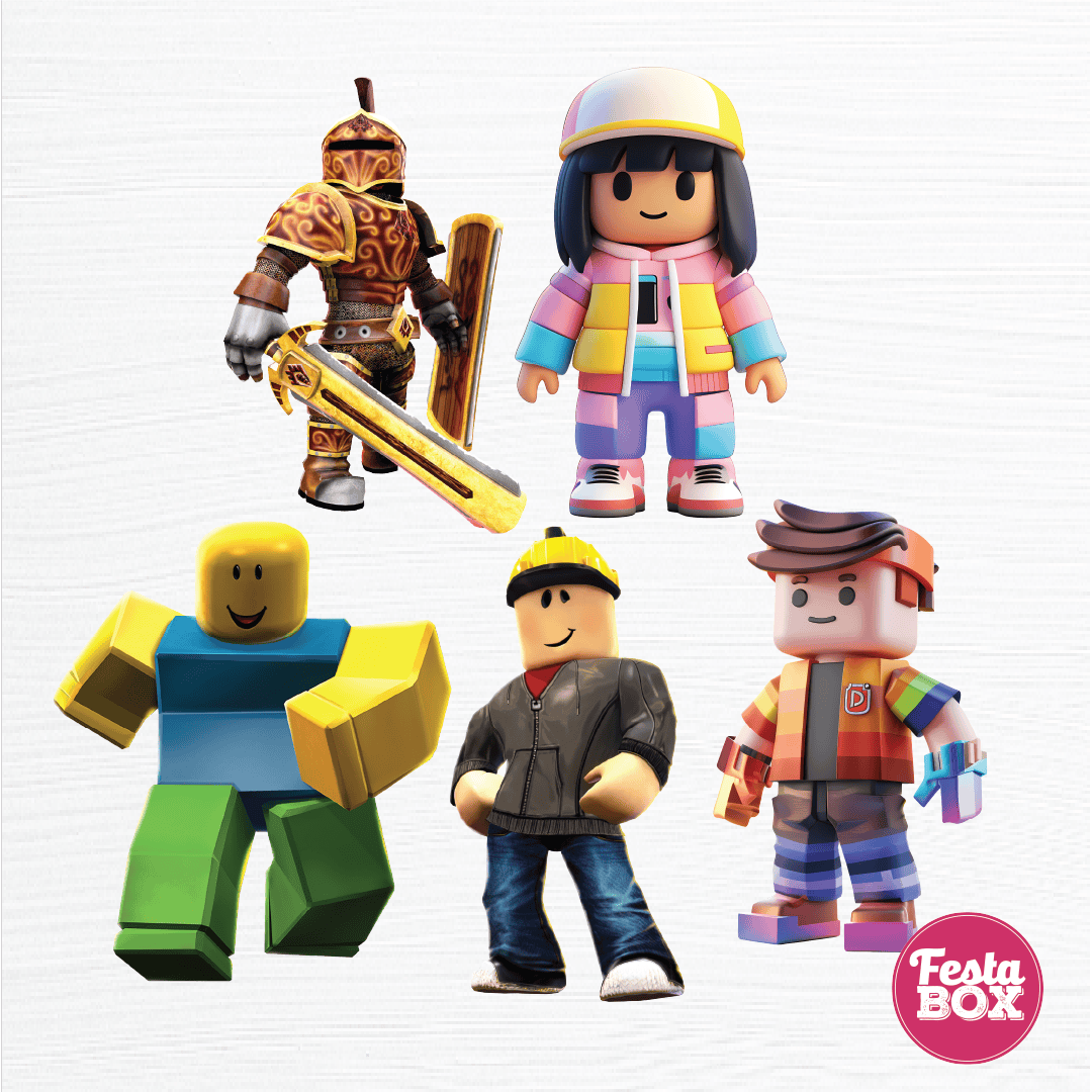 Birthday party cutouts - Roblox Theme