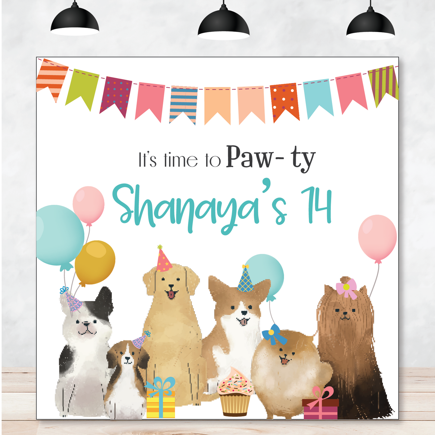 Dog Theme birthday Backdrop