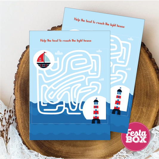 Birthday Party Game - Find the way - Nautical Theme