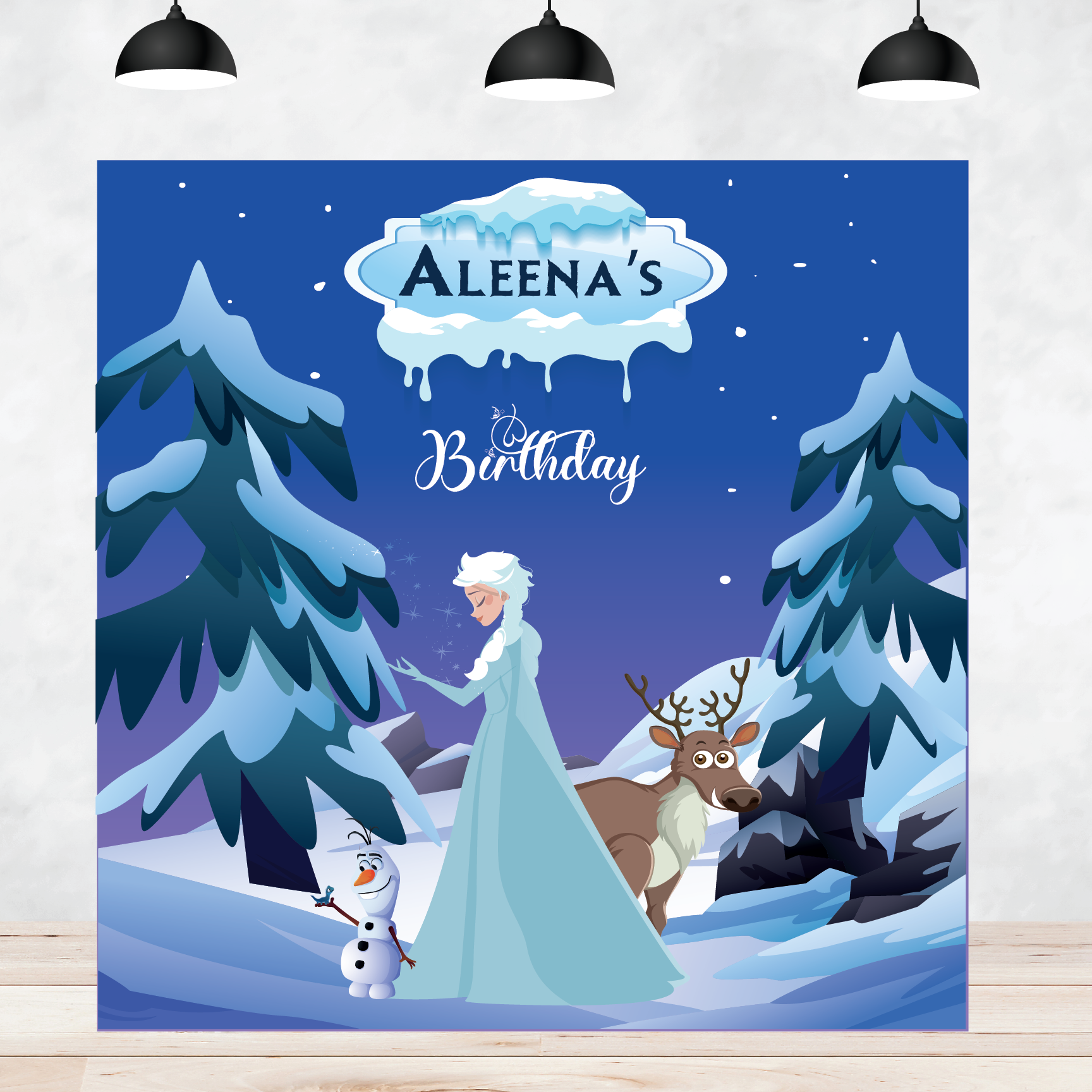 Frozen Theme birthday Backdrop