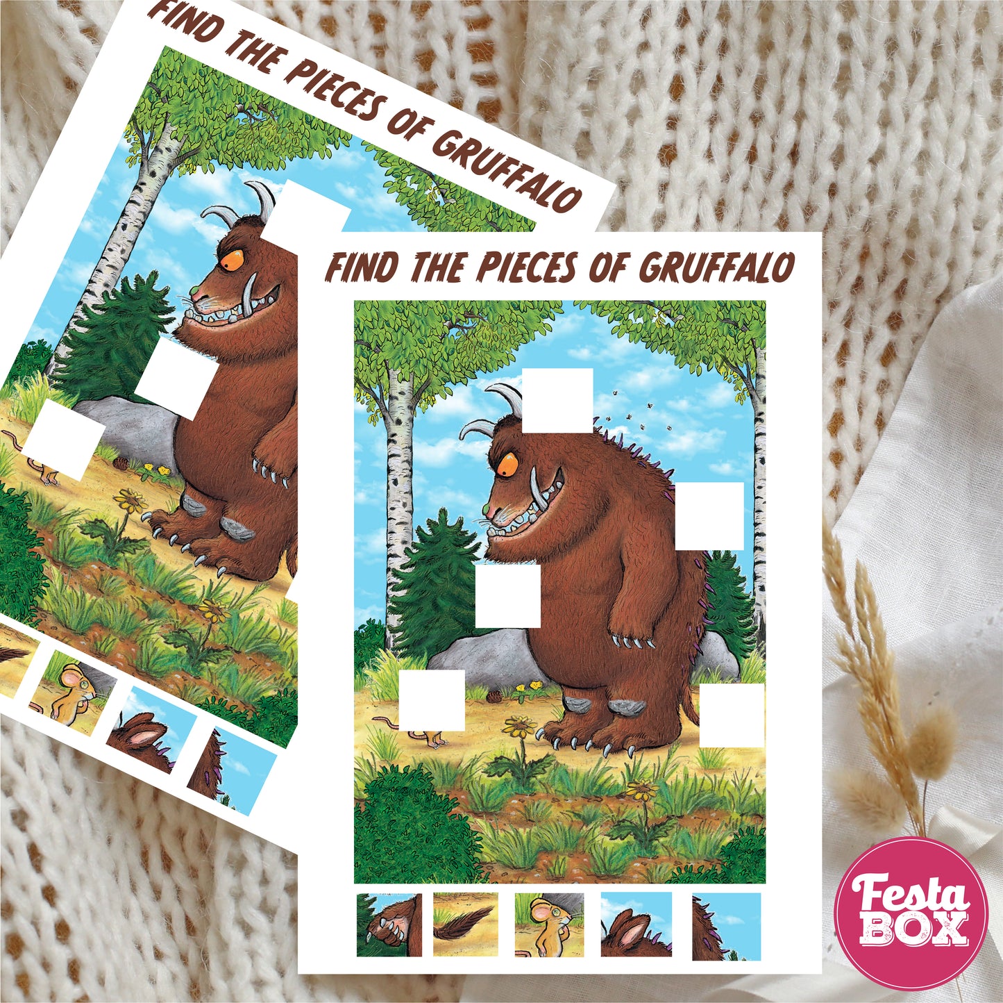 Birthday Game - Jigsaw Puzzle - Gruffalo Theme (Set of 6)