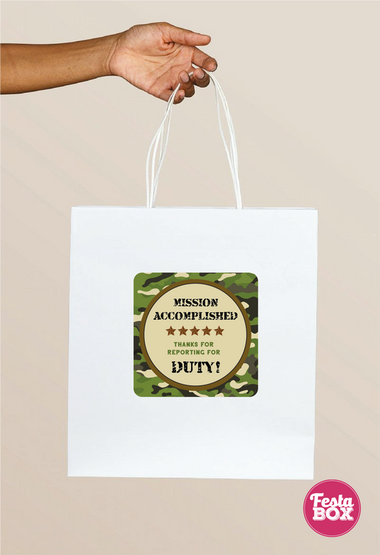 Return Gift Bags for Birthday Party - Army Theme - Option 2 