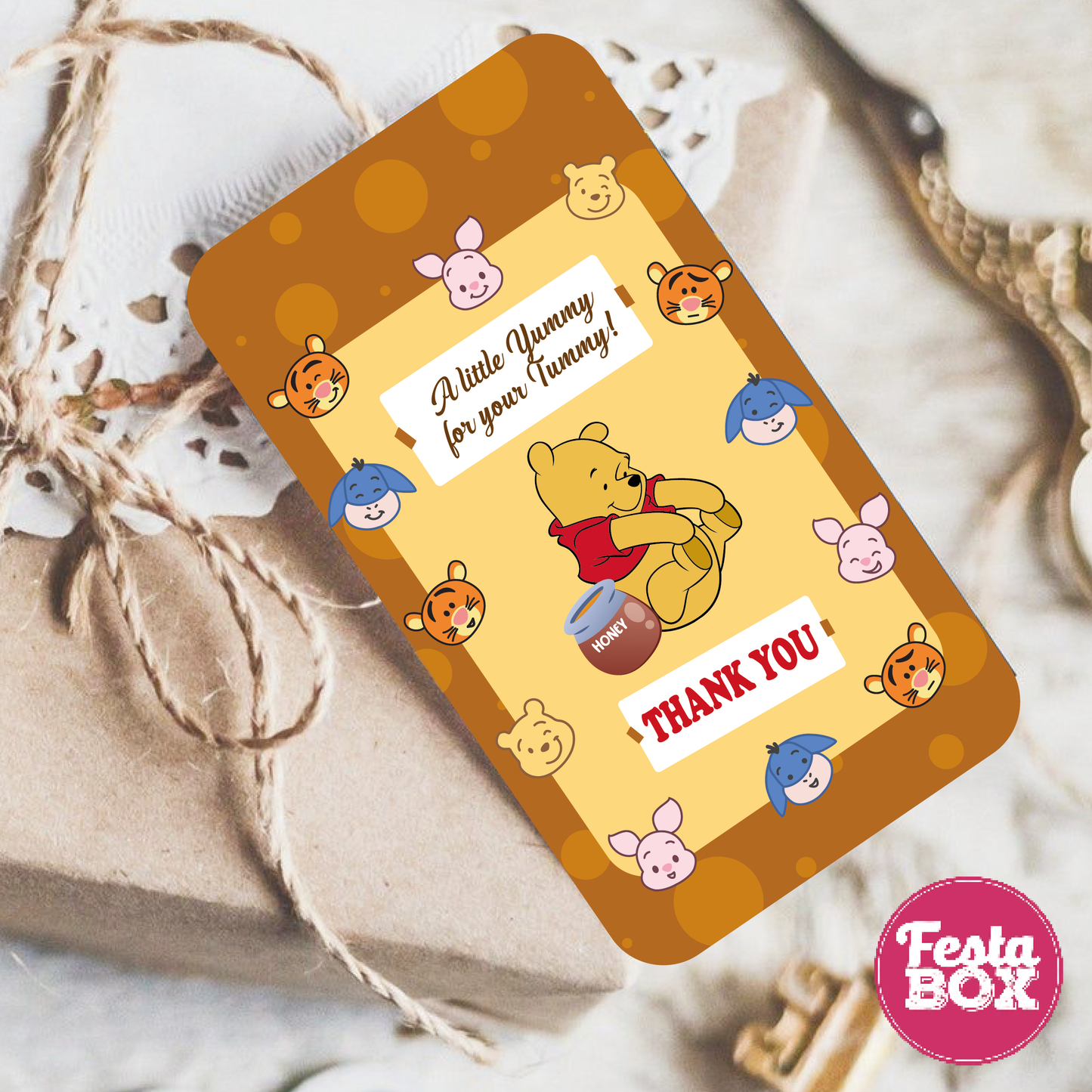 Gift Tags for Birthday Party Decoration - Winnie the Pooh Theme - Option 1