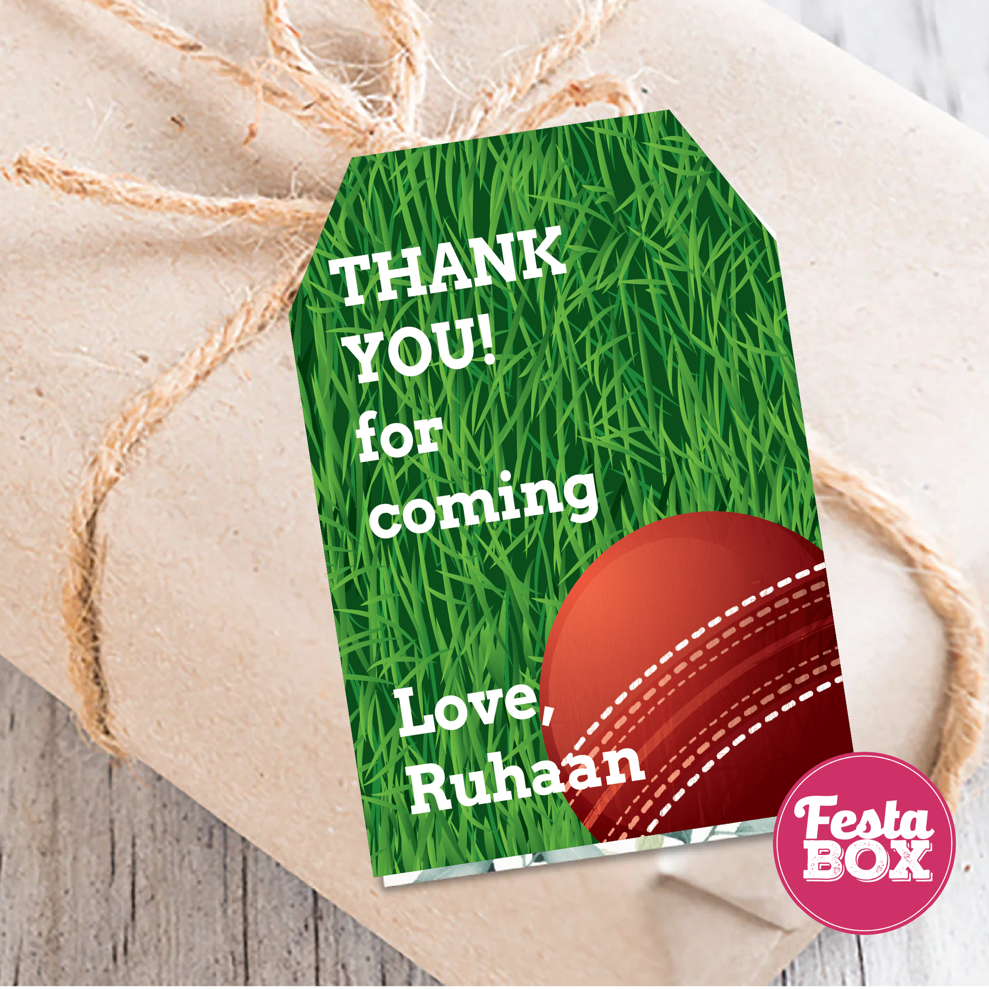 Gift Tags for Birthday Party Decoration - Cricket theme - Option 1