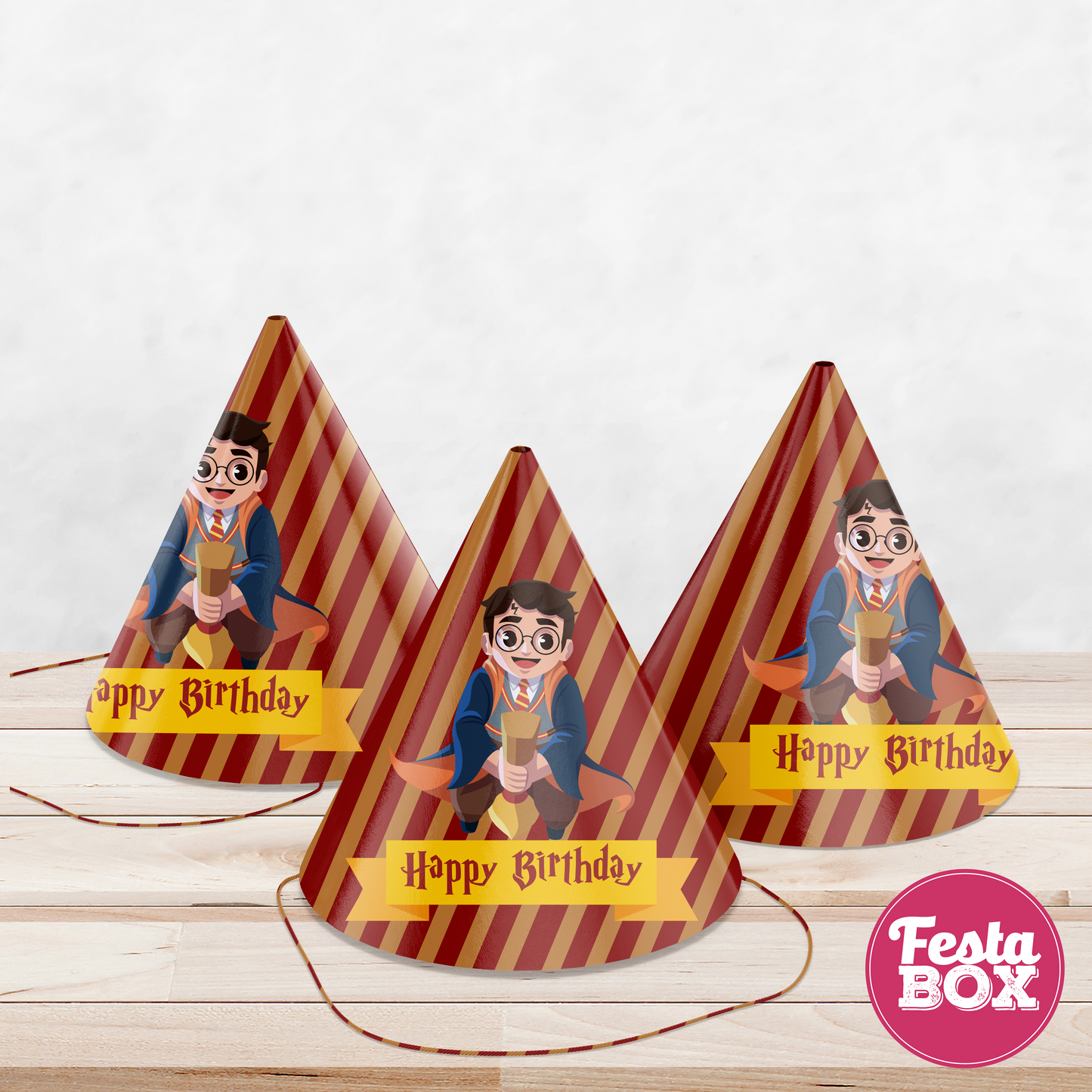 Birthday Celebration Caps - Harry Potter Theme (Set of 6) - Option 1