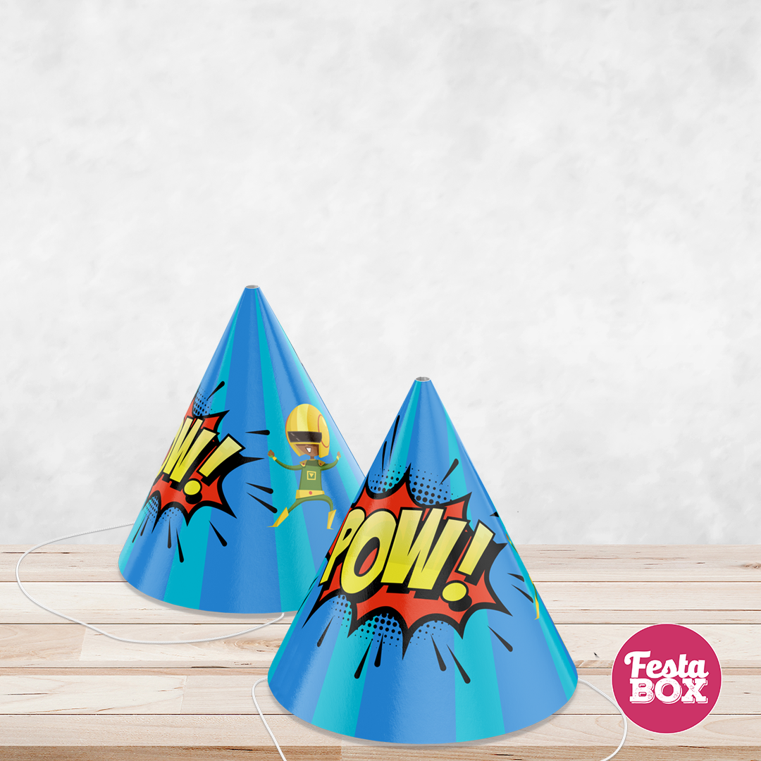 Birthday Celebration Caps - Superhero Theme (Set of 6) - Option 1