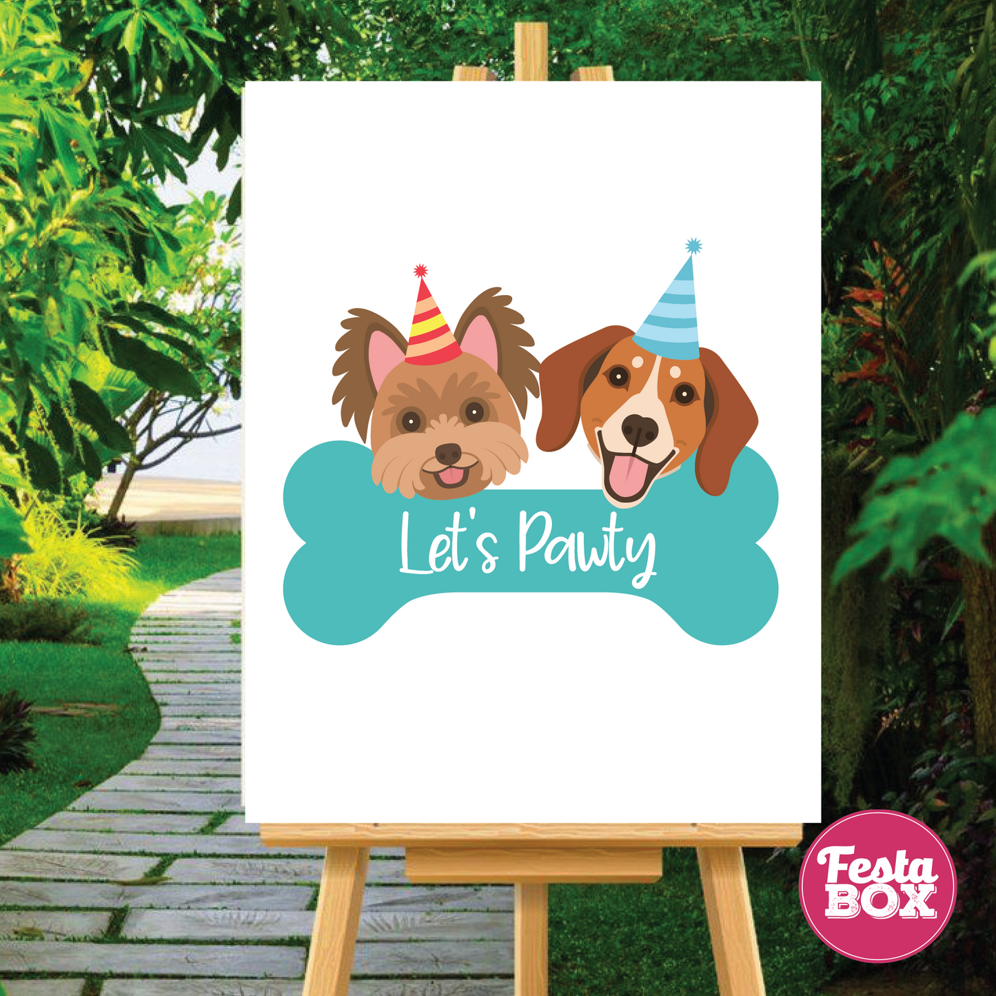 Welcome Sign for Birthday Party Decoration - Puppy Theme