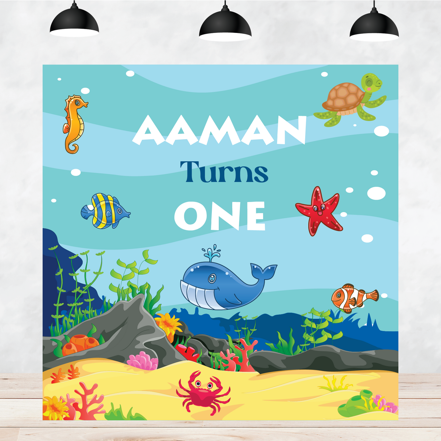 Under the sea Theme birthday Backdrop