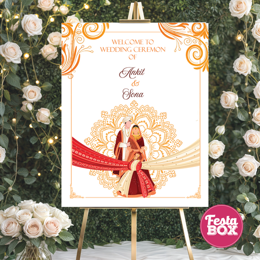 name board design for wedding
