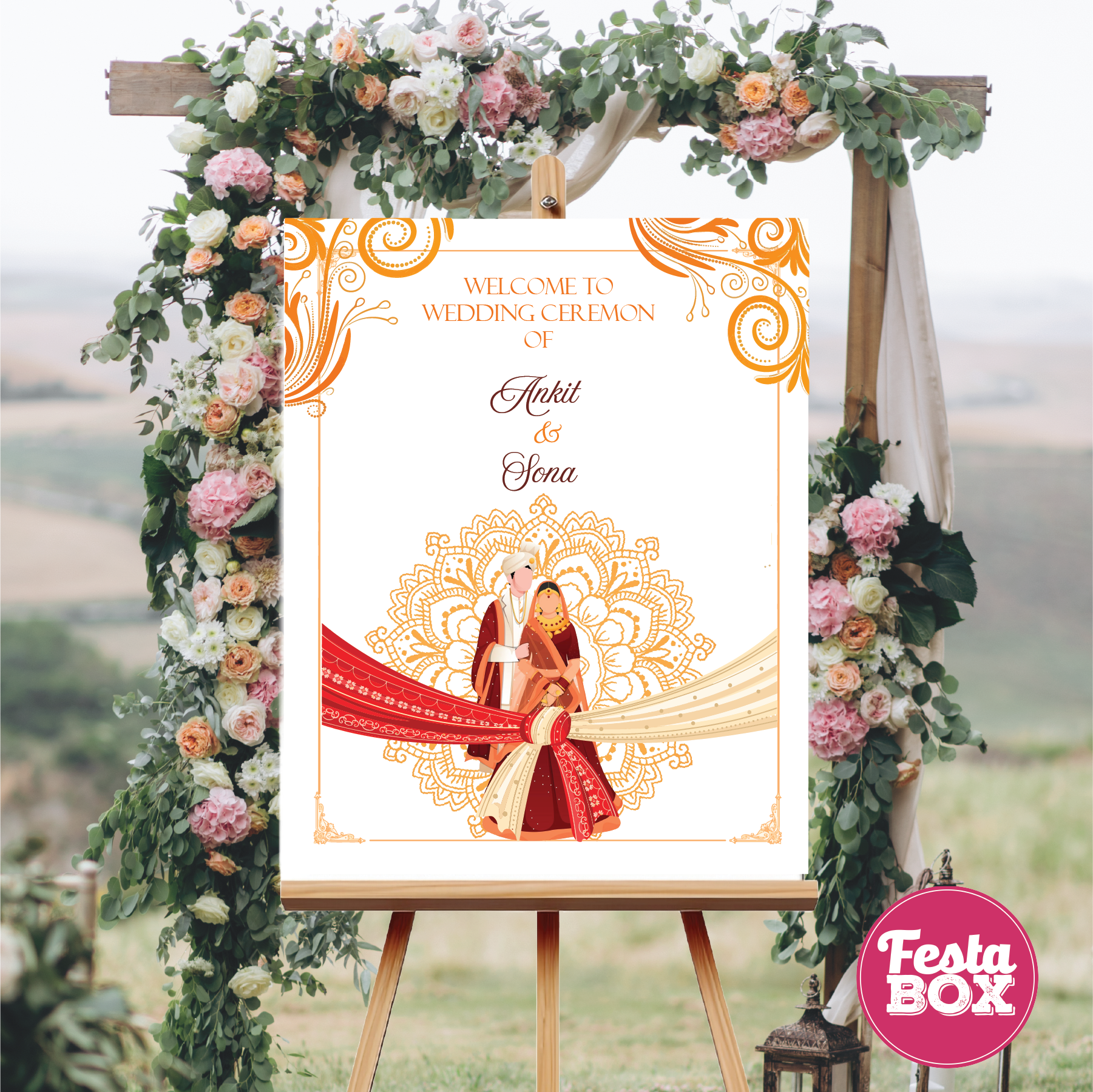Wedding welcome board design 3