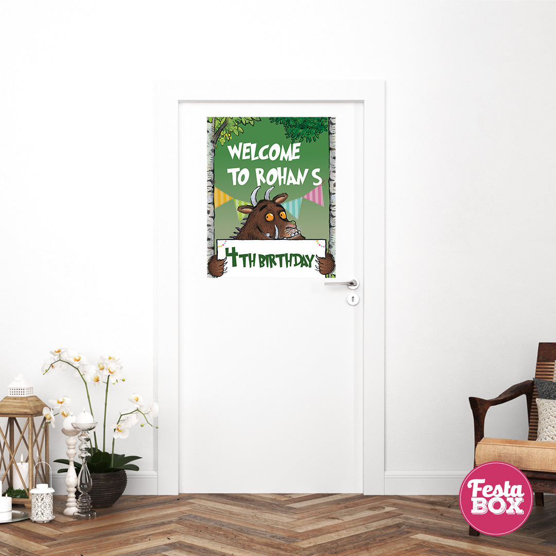 Welcome Sign for Birthday Party Decoration - Gruffalo Theme
