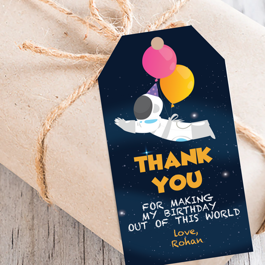 Gift Tags under the Space Theme by Festabox for Birthday Party Decorations