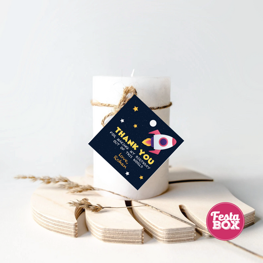 Gift Tags under the Space Theme by Festabox for Birthday Party Decorations