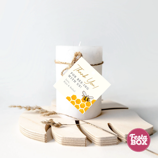 Gift Tags for Baby Shower - Honeybee Collection by Festabox - Option 2